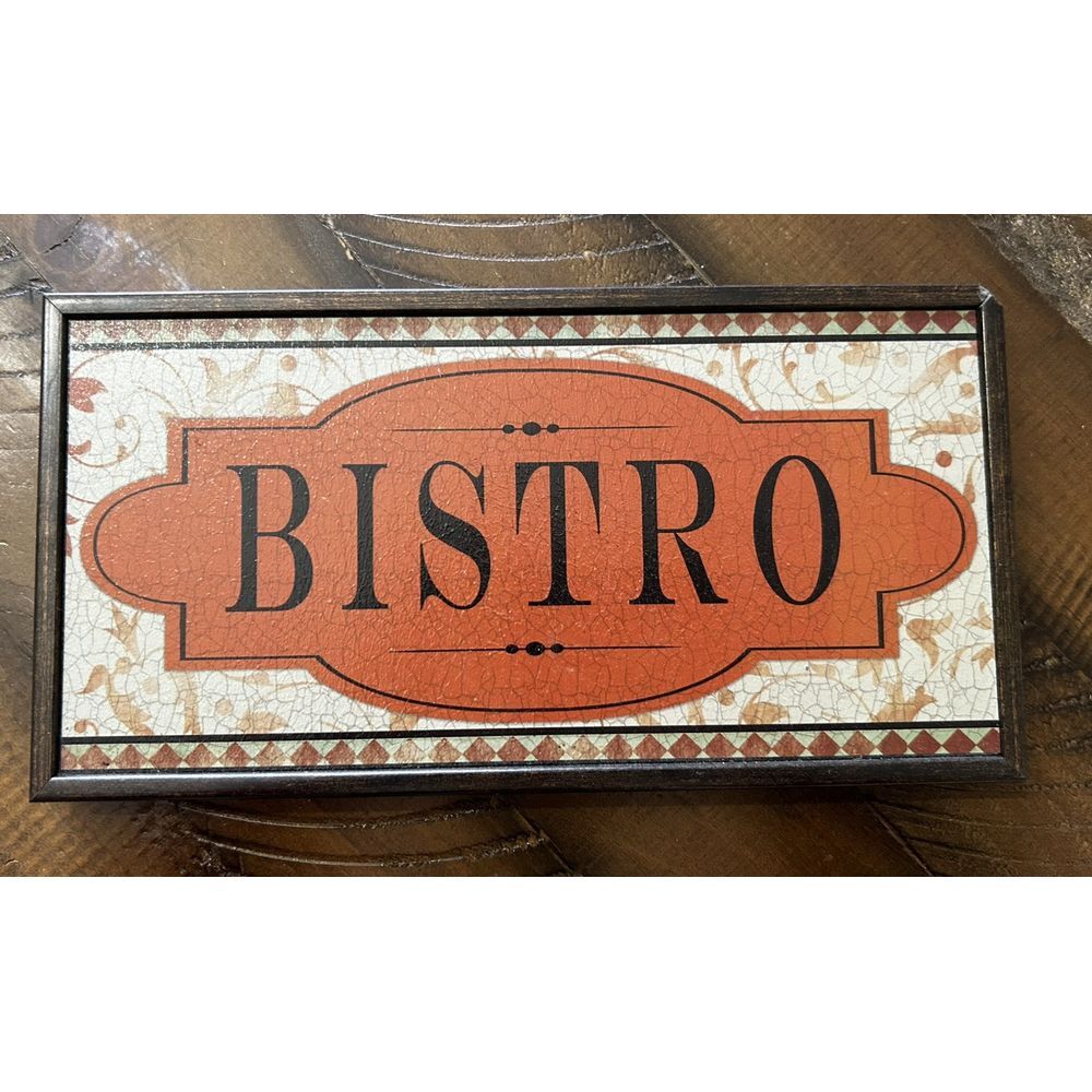 Bistro Sign Accents 10.5 X 5.5 Wall plaque kitchen‎ Sign Signage Chef Cooking